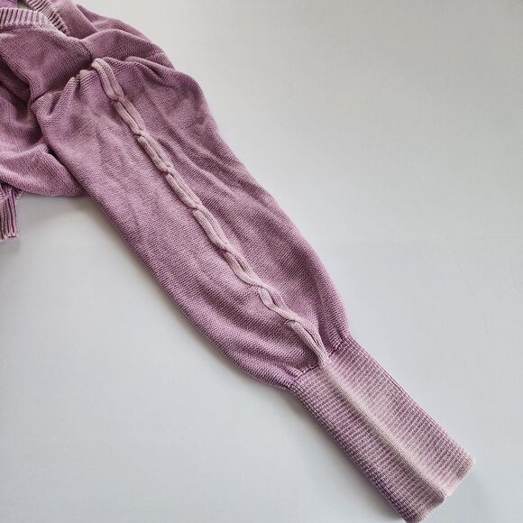 Easel Sweater Womens Small Orchid Mineral Washed Peasant Blousy Top - Picture 8 of 11